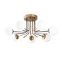 Opviq Lámpara de araña Daisy - 146-AV Dorado y Blanco